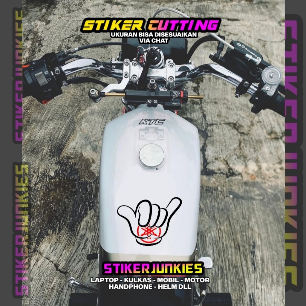 RX KING YAMAHA LOGO 3 สติ๊กเกอร์ถังตัด