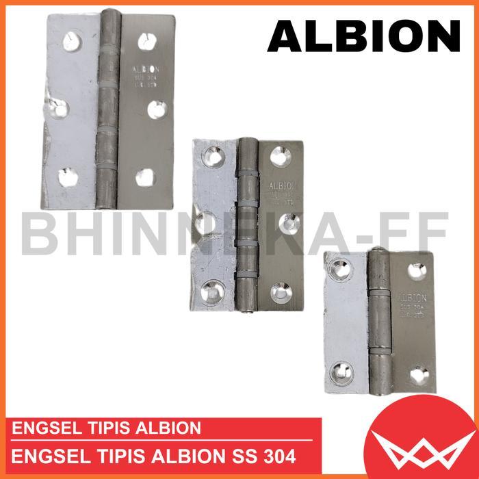 ALBION สแตนเลส 304 HINGE / ALBION THIN CABINET HINGE ราคา 1 ชิ้น