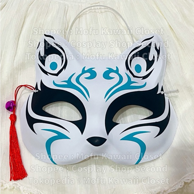 [READY NEW] Fox Mask Kitsune Mask คอสเพลย์ญี่ปุ่นสไตล์ญี่ปุ่นแฟชั่นเทศกาล