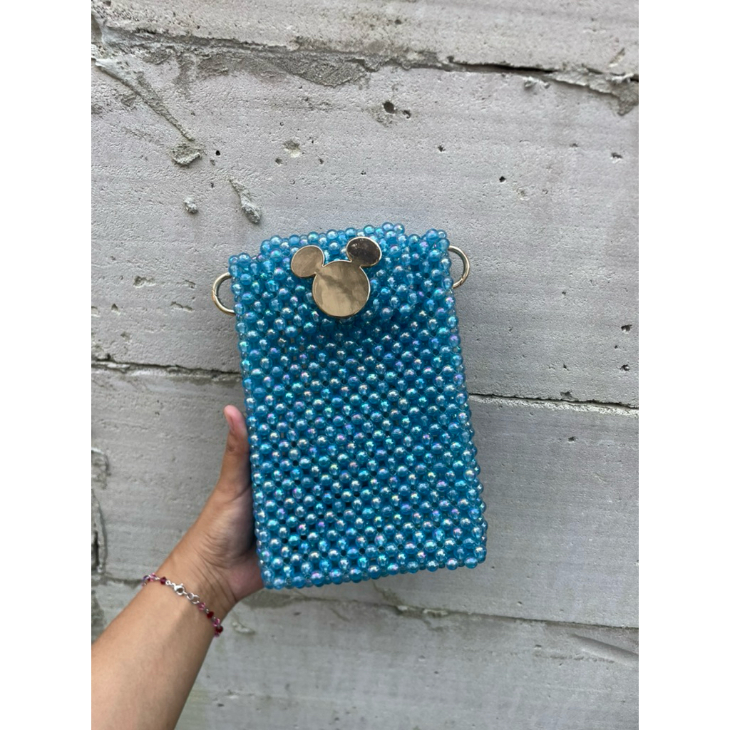 Preloved Slingbag BEADS BAG/HANDMADE BEAD BAG