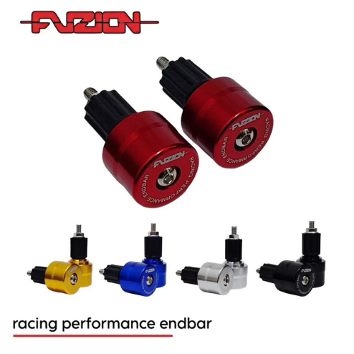 [ 2 ชิ้น ] Fuzion Full CNC นําเข้าแฮนด์ปลายแฮนด์กลม - Fuzion Endbar รุ่นแฮนด์รถจักรยานยนต์, Racing S