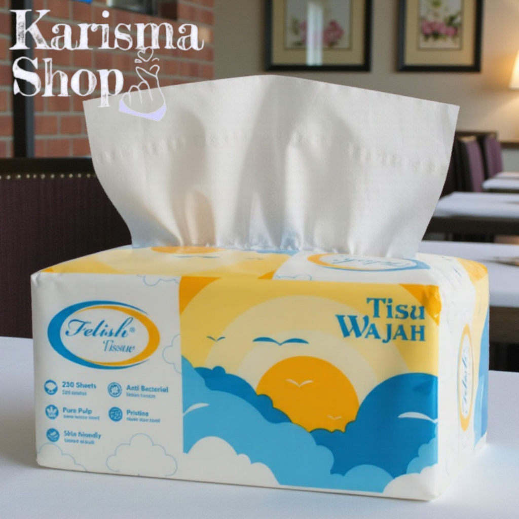 FELISH TISSUE / Facial TISSUE 250 แผ่น / 2 ชั้น Facial TISSUE