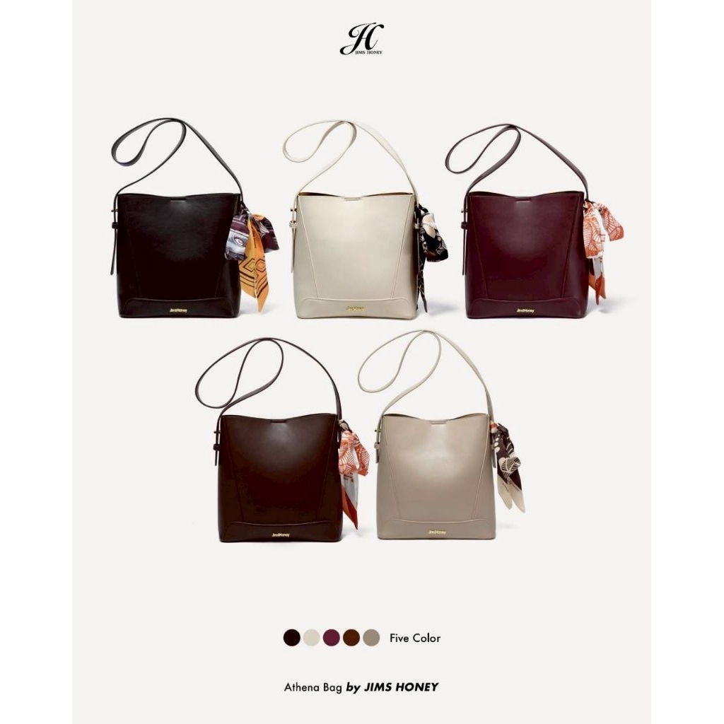 Athena Bag Jims Honey || กระเป๋าสะพายข้างผู้หญิง - กระเป๋าหนัง || จิมส์ น้ําผึ้ง