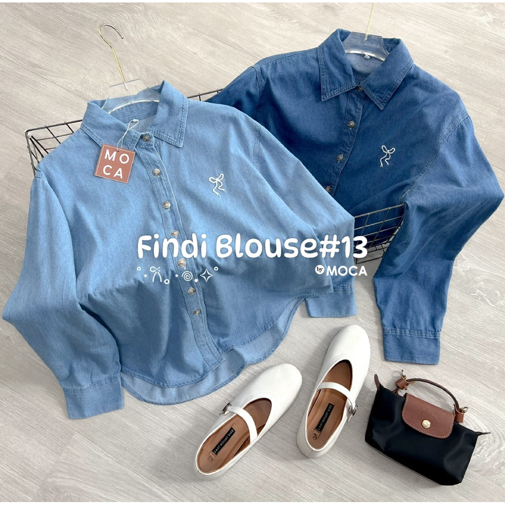 KEMEJA NO CANCEL• Findi Blouse 13 by Moca• Simple Jeans Shirt Top