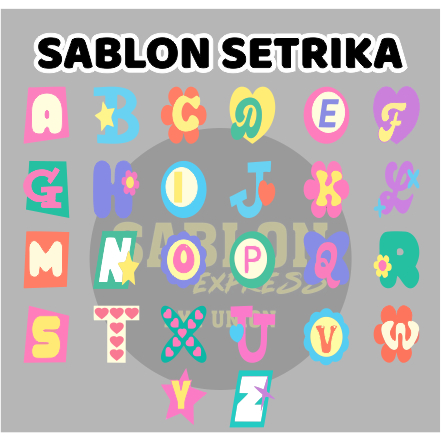 [ KOKOBOX ] IRON-ON SCREEN PRINTING / AESTHETIC ALPHABET DTF SCREEN PRINTING