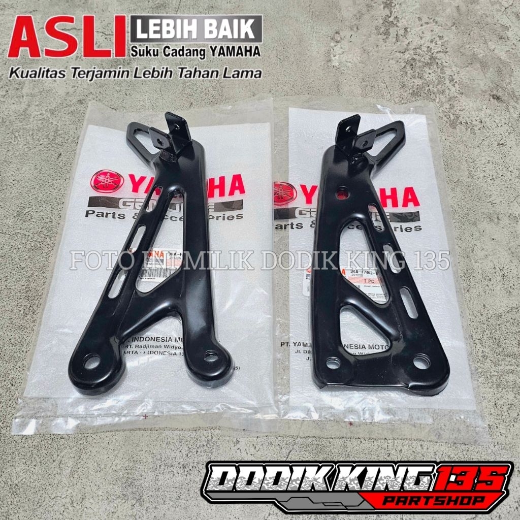 BLACK REAR FOOTSTEP RX KING NEW 2005 ต้นฉบับ YAMAHA | 3KA-F72452-00-33 3KA-F7462-00-33