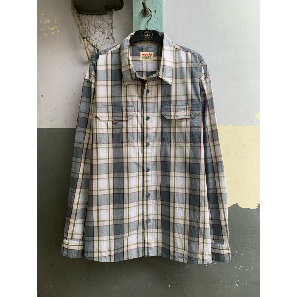 KEMEJA Wrangler เสื้อเชิ้ตแขนยาวผู้ชาย preloved