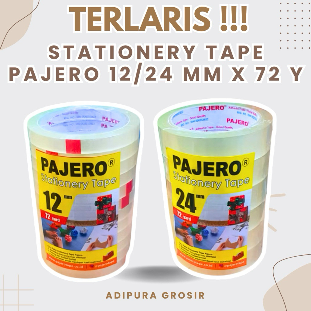 (1 SLOP) STATIONERY TAPE Slop PAJERO 12/24 MM x 72 Y