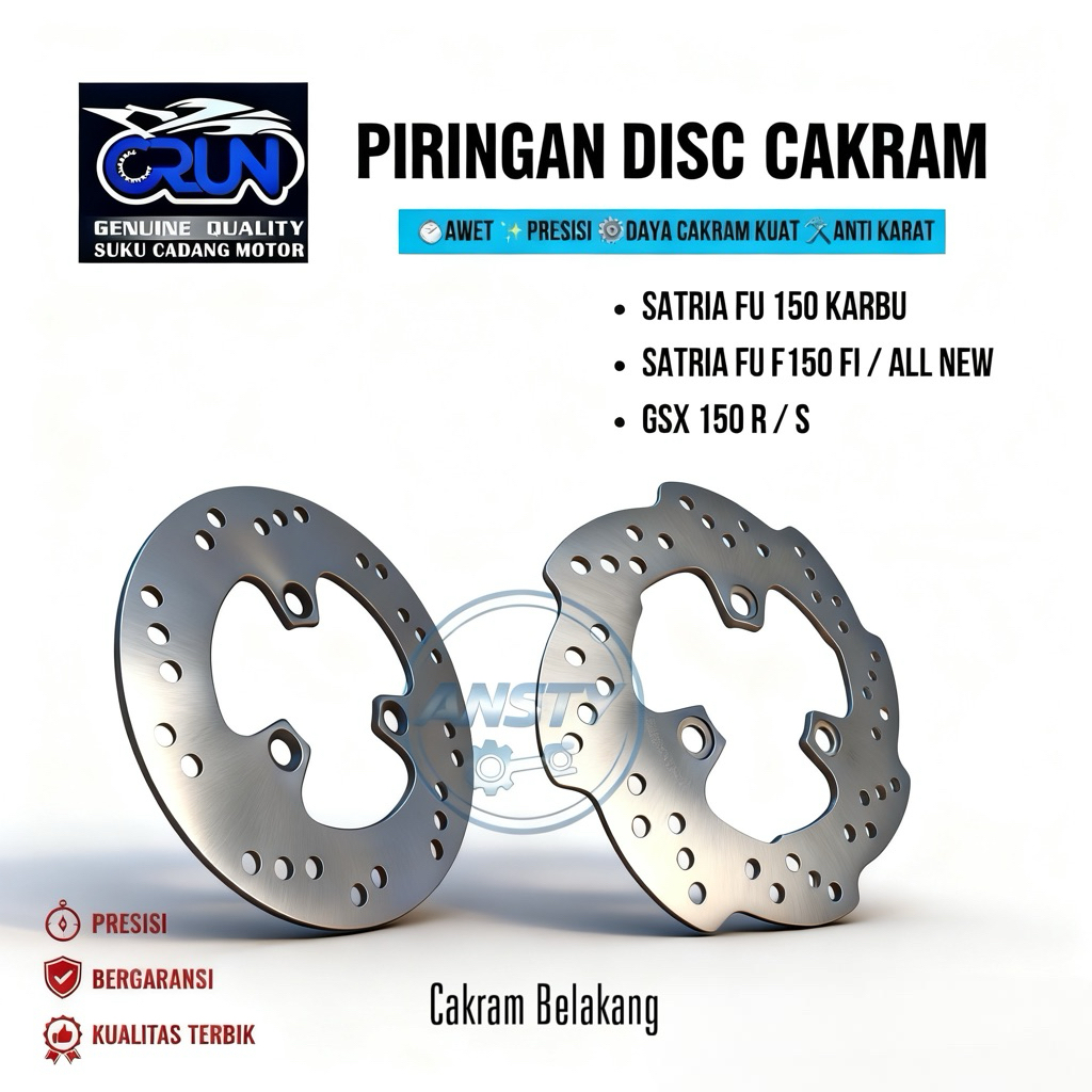 CRUN แผ่นด้านหลังแผ่น Suzuki Satria F150 FI FU F150 GSX 150R 150S ใหม่ทั้งหมด