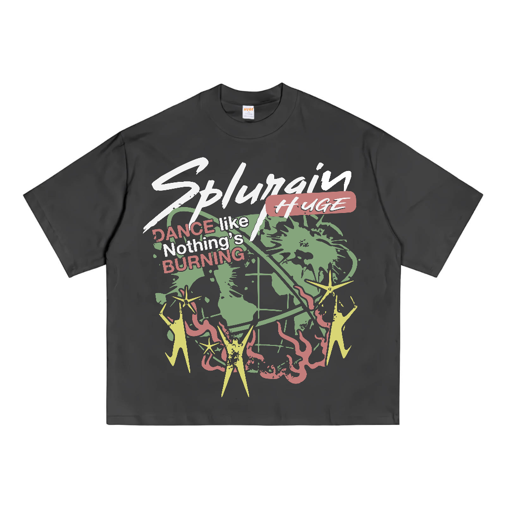 HUGE TShirt Oversize Boxy fit 16s TShirt Boxy Heavyweight Oversize Flame Ritual