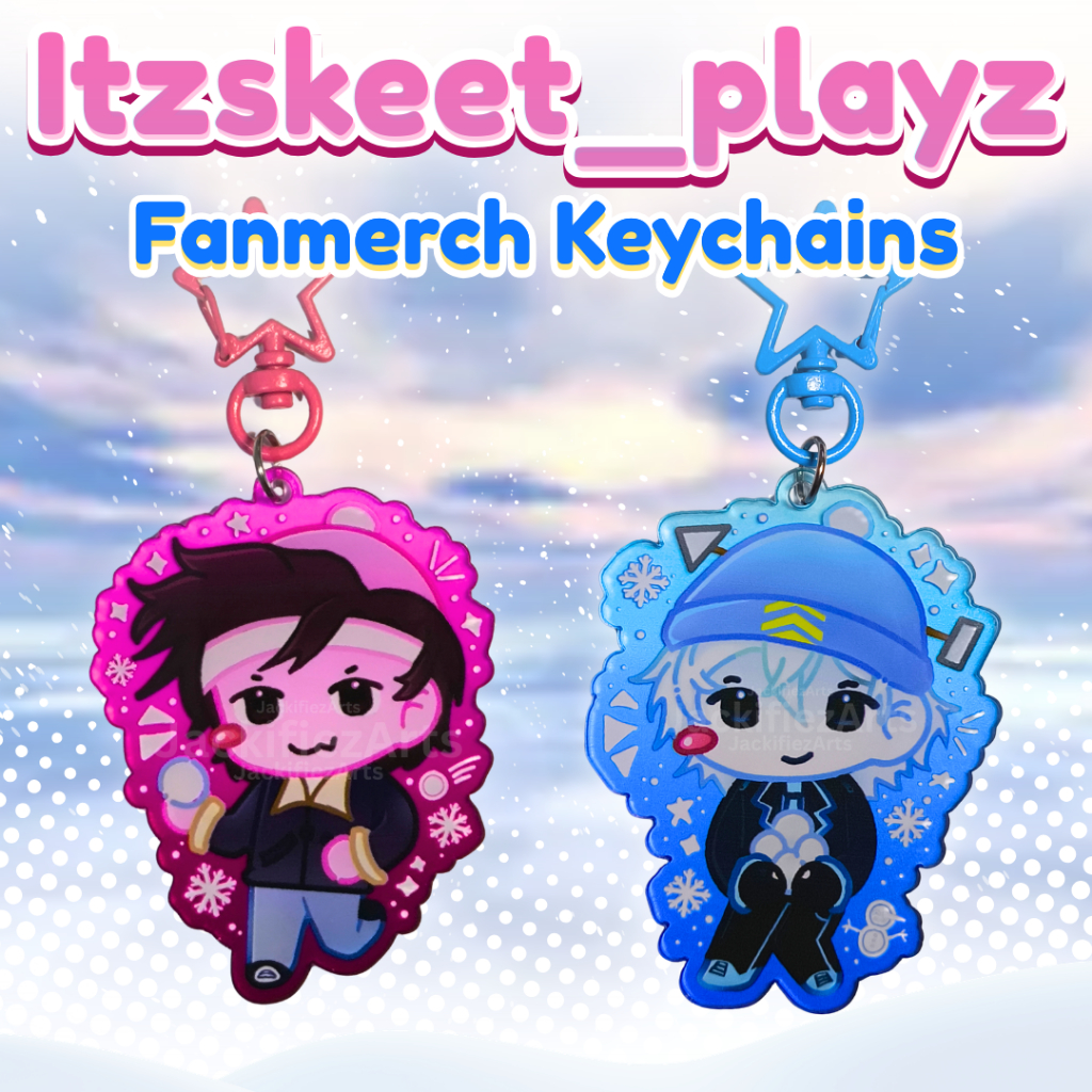 GANTUNGAN Fan Merch itzskeet_playz Roblox ARG พวงกุญแจอะคริลิคโปร่งแสง พวงกุญแจ