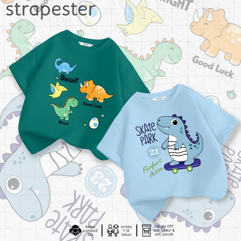 KATUN STRAPESTER - เสื้อยืดเด็กพรีเมี่ยม 1-12 ปี | คอตตอนหนา100% 24ส | เสื้อผ้าเด็กชายและเด็กหญิง DN