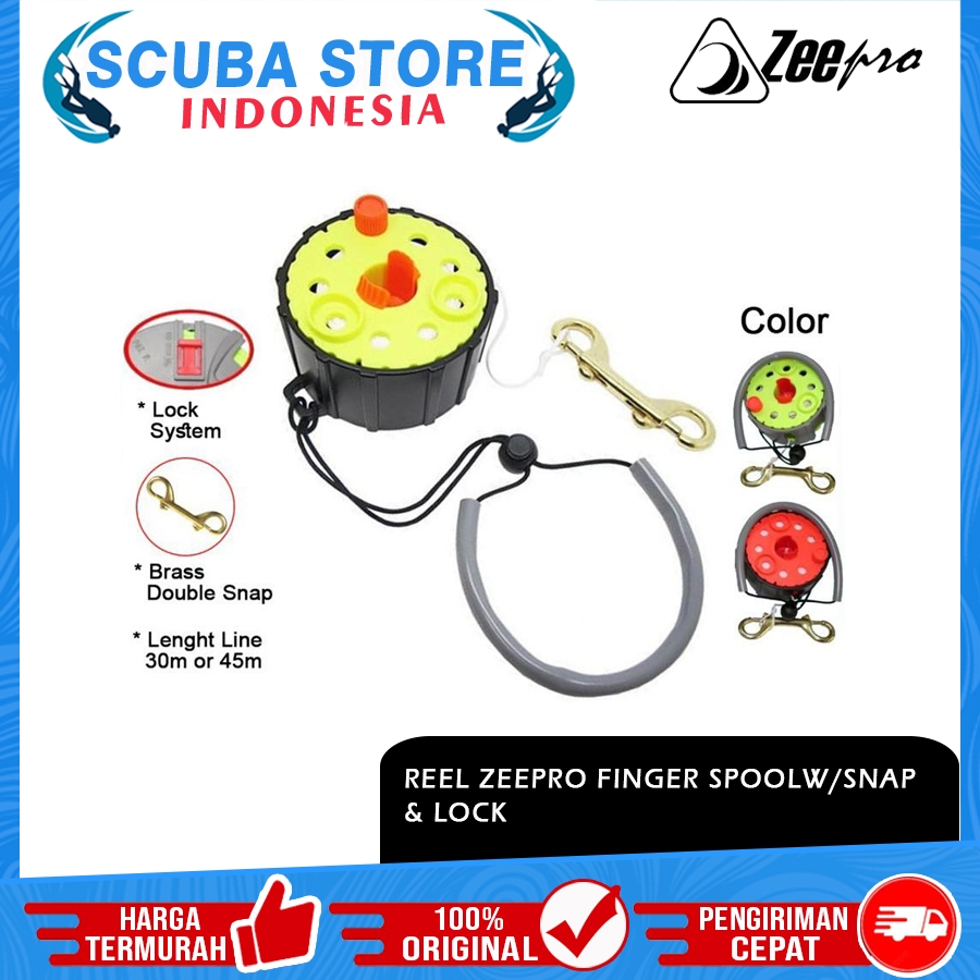 Reel Line Zeepro SMB ไส้กรอกดําน้ําระบบล็อค 30 45 เมตร Finger Spool W/Snap & Lock