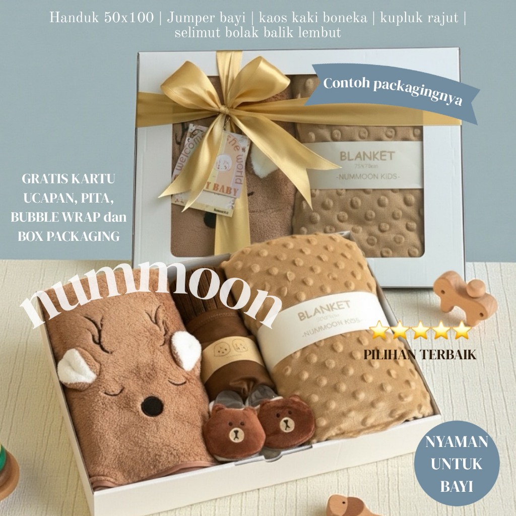 AHONA HAMPERS BABY BLANKETS & BABY TOWELS NUMMOON HAMPERS NEWBORN BLANKETS