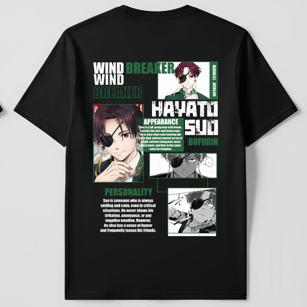 เสื้อยืด Suo Hayato Wind Breaker