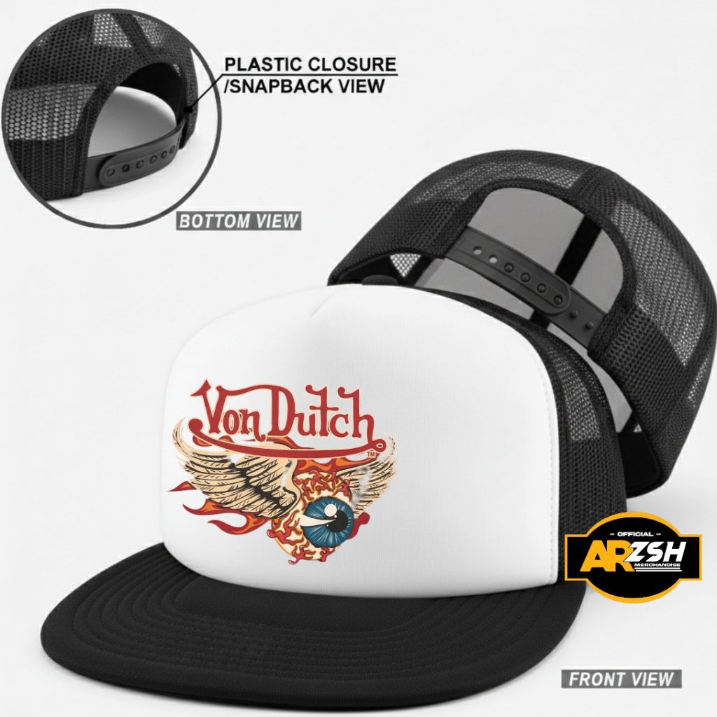 Vondut Snapback Trucker Hat / Mesh Snapback Hat / หมวก Snapback พรีเมี่ยม / หมวก Trucker / หมวกตาข่า