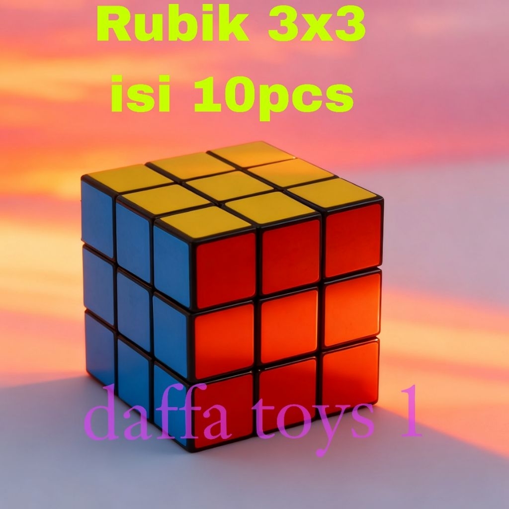 แพคเกจบรรจุ 3x3 ลูกบาศก์รูบิคหมุนสีเต็มจํานวน 10 ชิ้น
