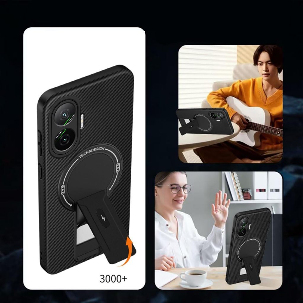 VIVO Y21D Case Softcase CARBON KICKSTAND MAGNETIC Casing VIVO Y21D