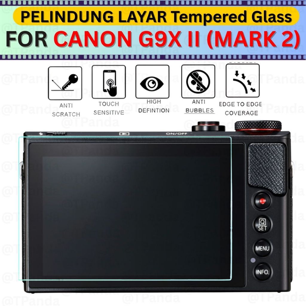 LAYAR CANON G9X II ปกป้องหน้าจอ (MARK 2) กระจกนิรภัยป้องกันหน้าจอกล้อง Anti-Scratch LCD กล้อง Canon 