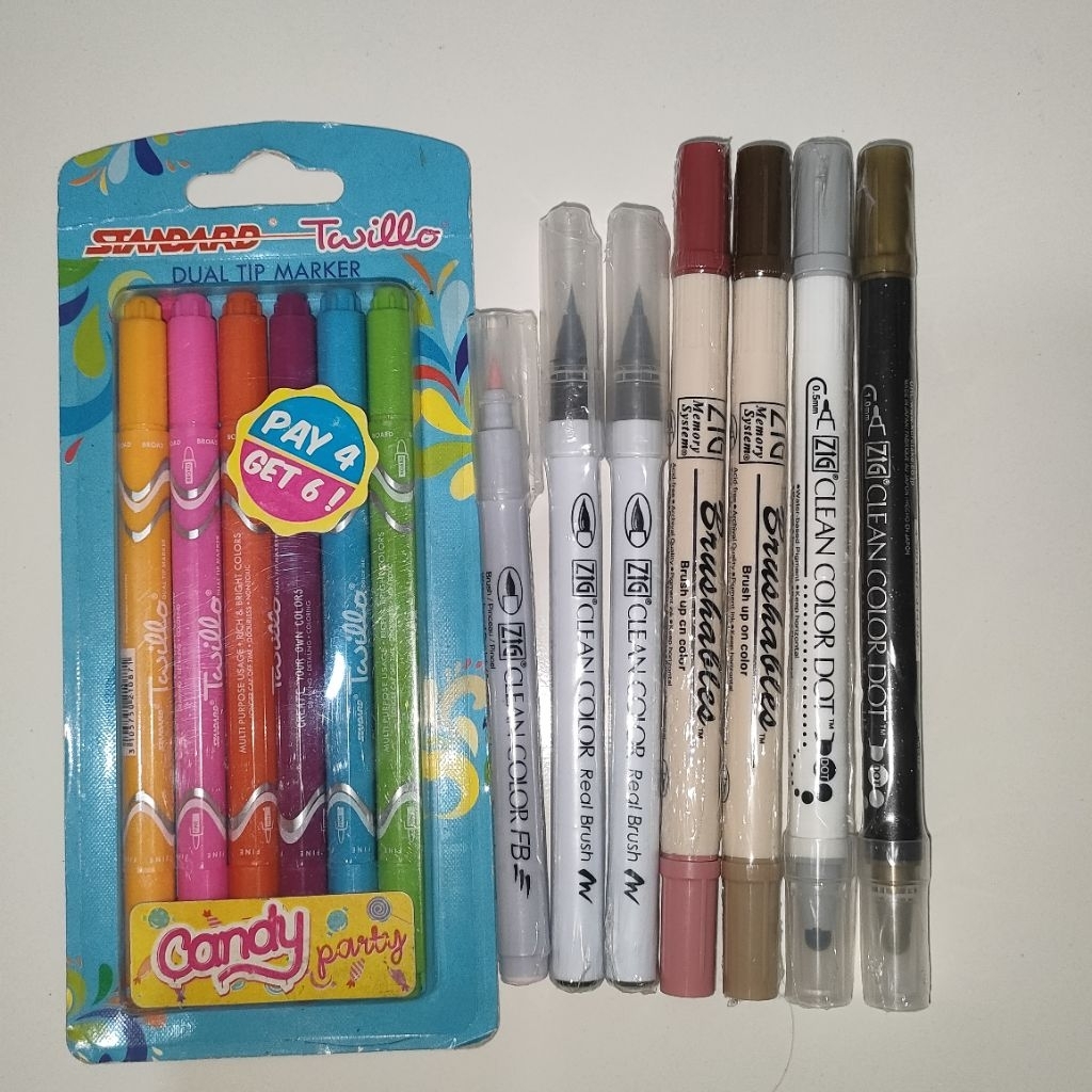 ปากกาแปรง ZIG KURETAKE CLEAN COLOR BRUSHABLES TWO TONES MS-7700 RB-6000AT TC-6100 TC-8100