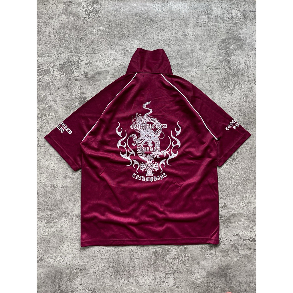 KEMEJA Vintage Y2K Robinson Sukajan Tribal Shirt Zipper Shirt