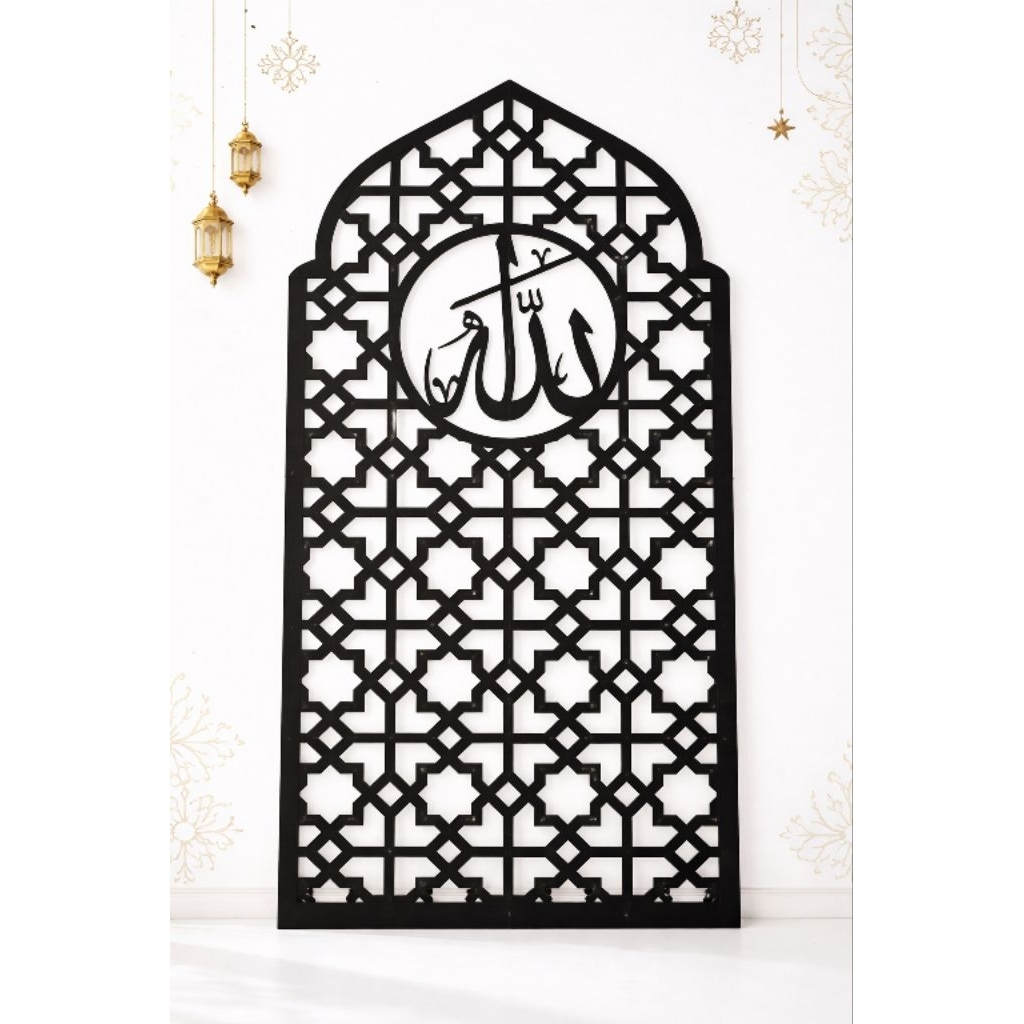 Mihrab ห้องสวดมนต์ Minimalist Home ความงามการประดิษฐ์ตัวอักษรตกแต่งผนัง