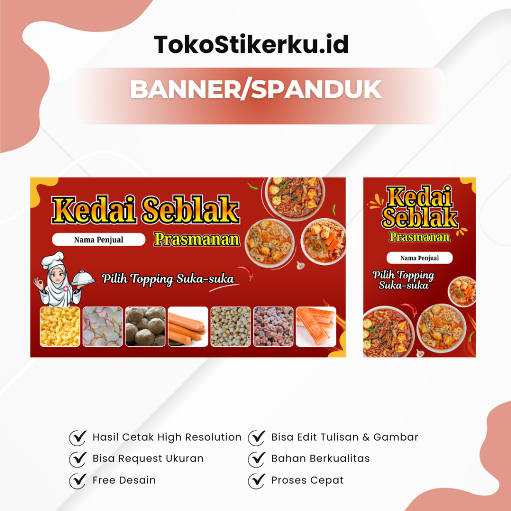 BANNER SEBLAK BUFFET/WARUNG KEDAI SEBLAK