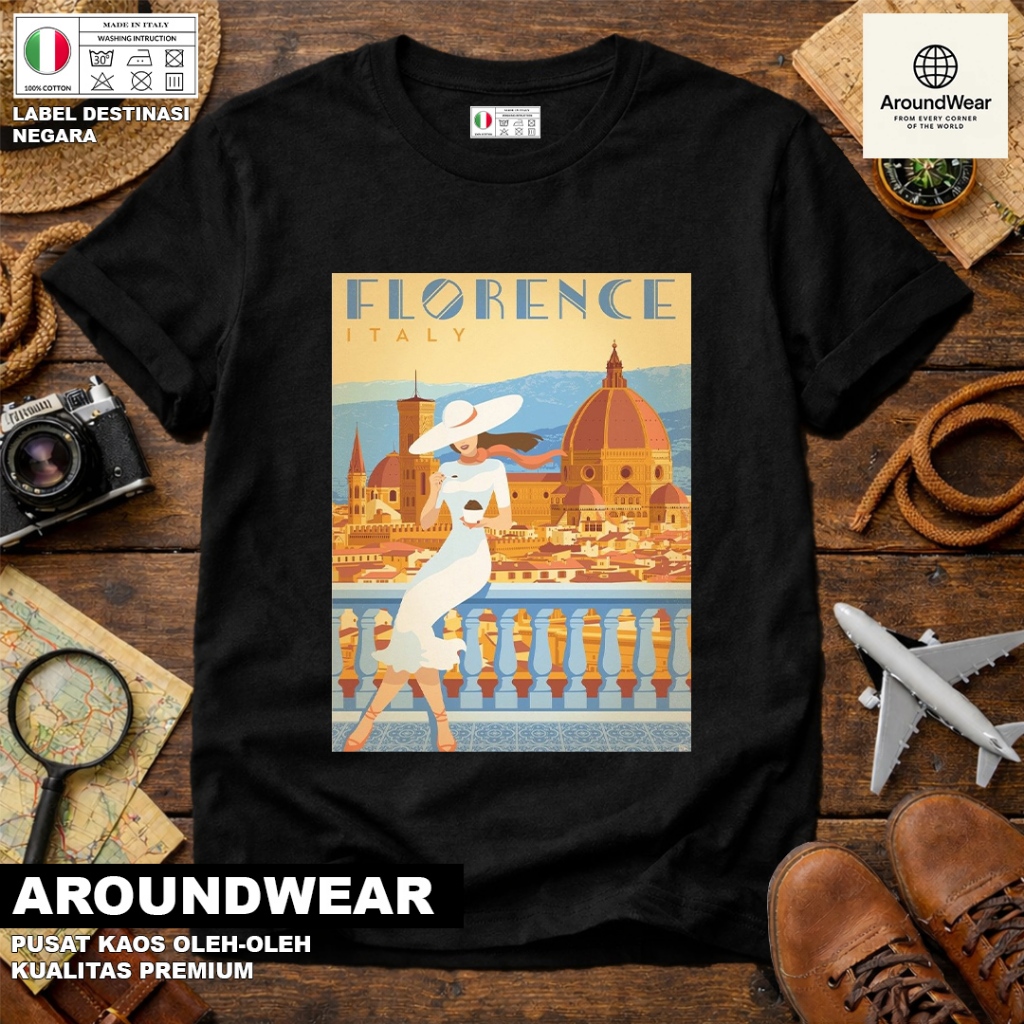 ITALY SOUVENIR T-SHIRT 16 WITH ITALY COUNTRY TAG PREMIUM SOUVENIR MATERIAL GIFT
