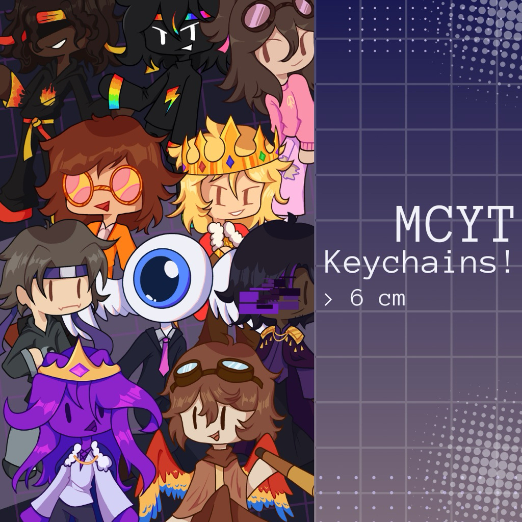 พวงกุญแจอะคริลิค Fanmerch minecraft youtubers mcyt จักรวาลแบบพกพาและความมีชีวิตชีวาระดับมัธยมศึกษาตอนต้น