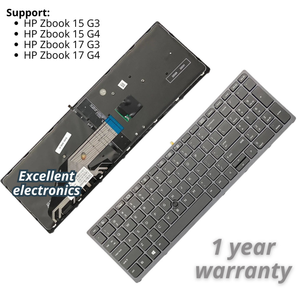 คีย์บอร์ด HP Zbook 15 G3, คีย์บอร์ด HP Zbook 15 G4, คีย์บอร์ด HP Zbook 17 G3, แป้นพิมพ์ HP Zbook 17 