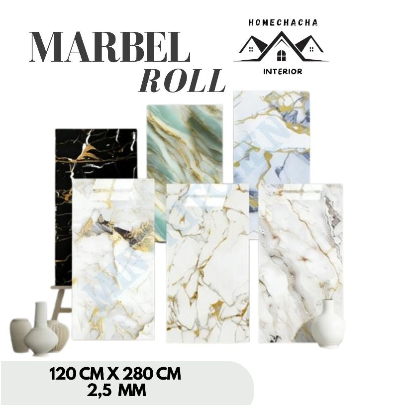 3D MARBLE VINYL FOAM WALLPAPER ROLL 120CM X 280CM X 2.5MM PREMIUM