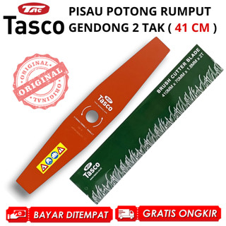 Pisau Potong Rumput TASCO ( 410 x 70 x 1,8 mm ) 2 Mata Brush Cutter Untuk Semak Belukar BAHAN BAJA