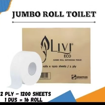 กระดาษชําระ Livi Jumbo / กระดาษทิชชูม้วนใหญ่ Livi / Livi Eco JRT 1200S 240m