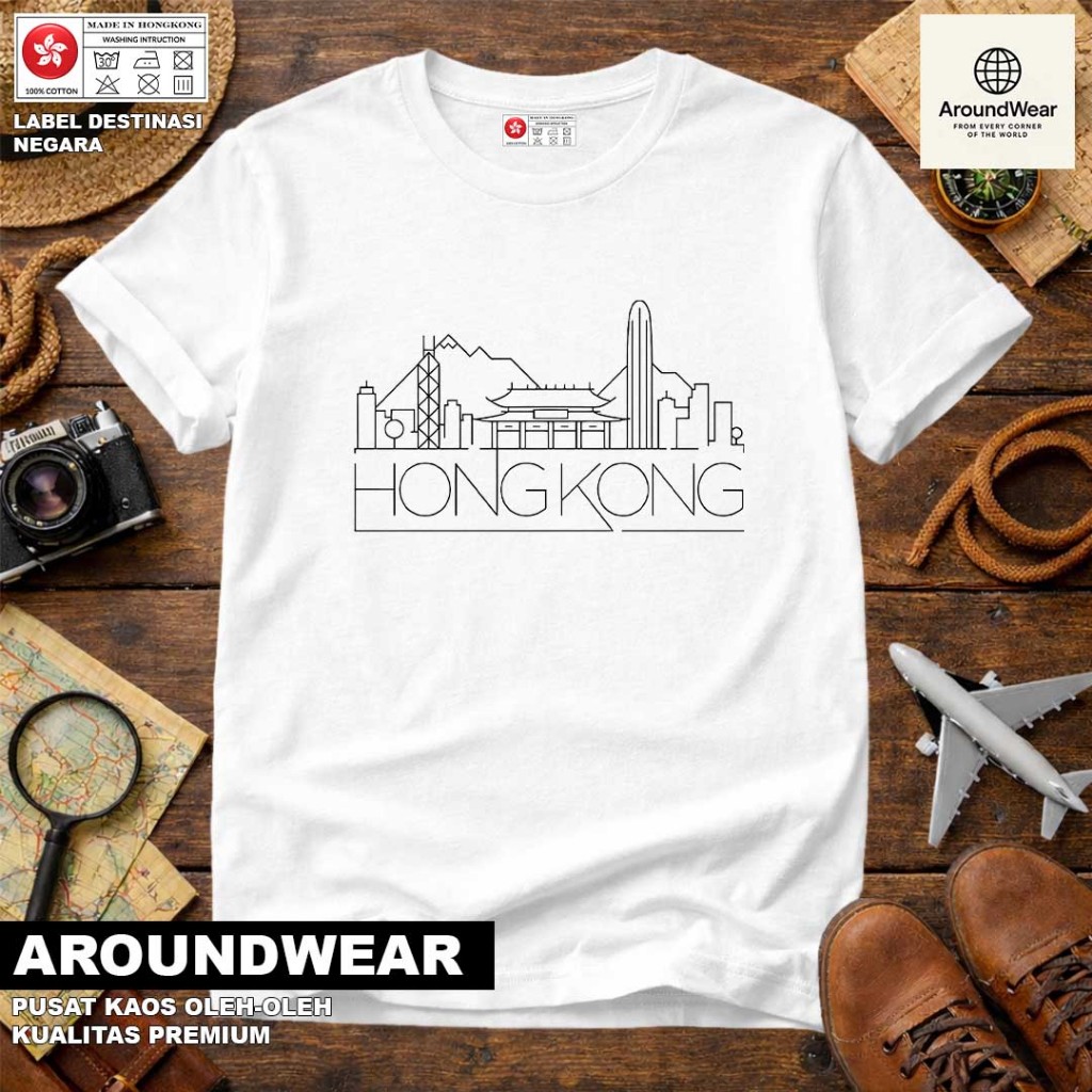เสื้อยืด HONG KONG SOUVENIR 35 พร้อมแท็ก HONG KONG PREMIUM SOUVENIR MATERIAL GIFT