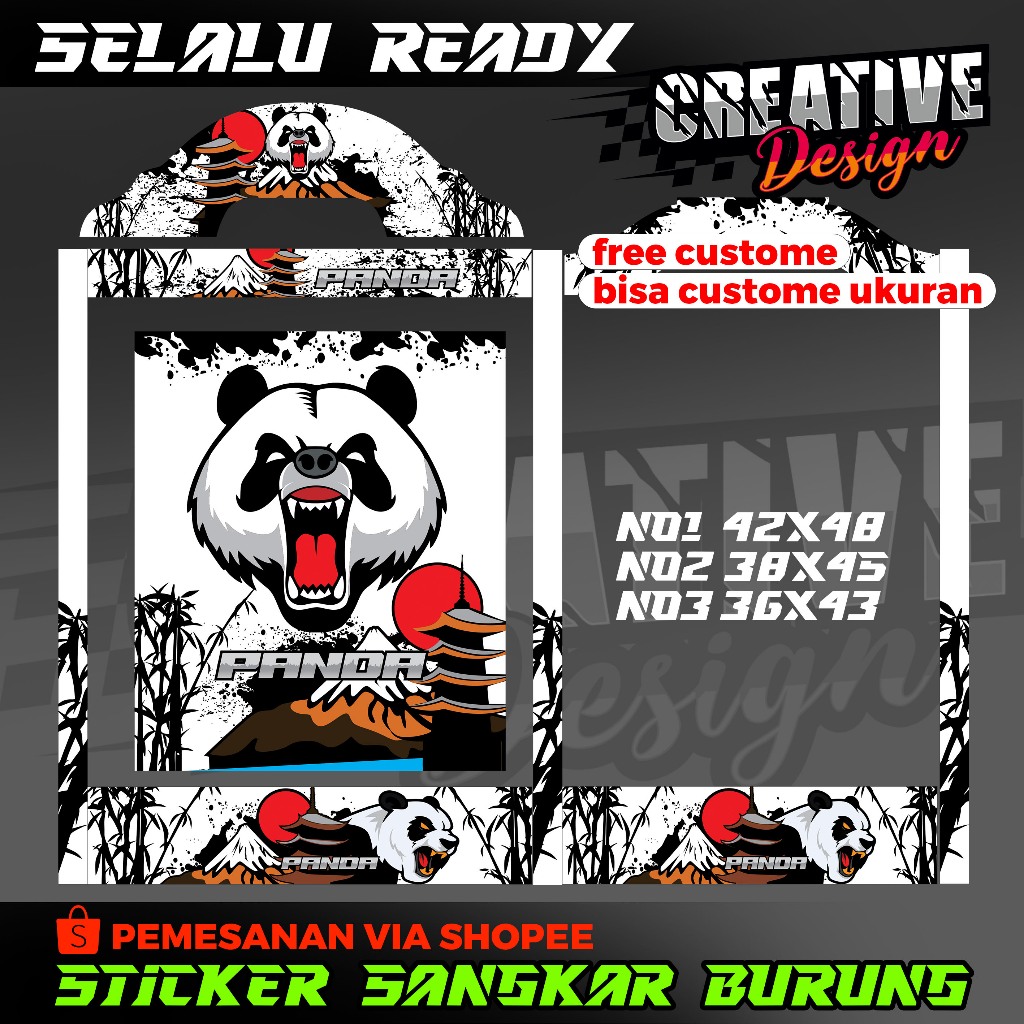 PANDA JAPAN/CUSTOME FAN BOX CAGE STICKER ฟรี