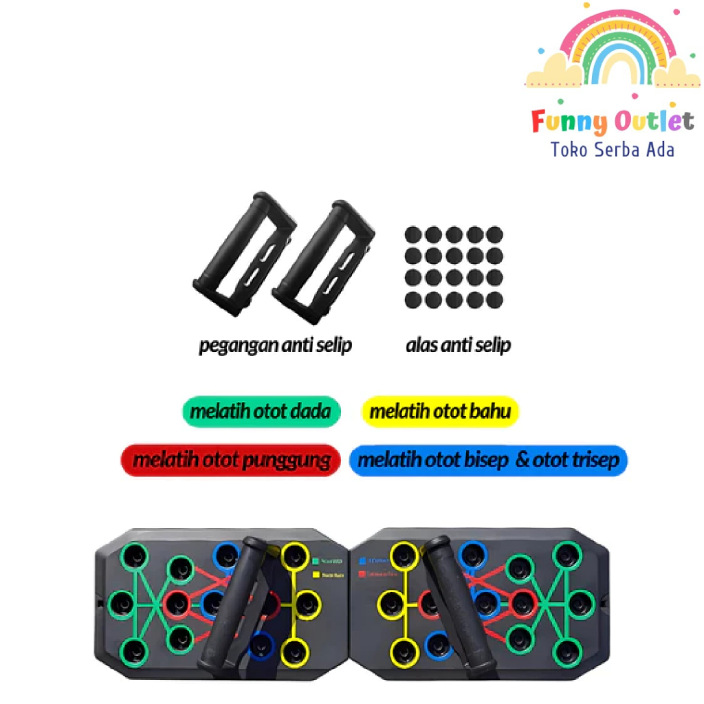 Funny Outlet - Push Up Stand Bar Push Up Bar ฟิตเนสกีฬากดจับ Push Up