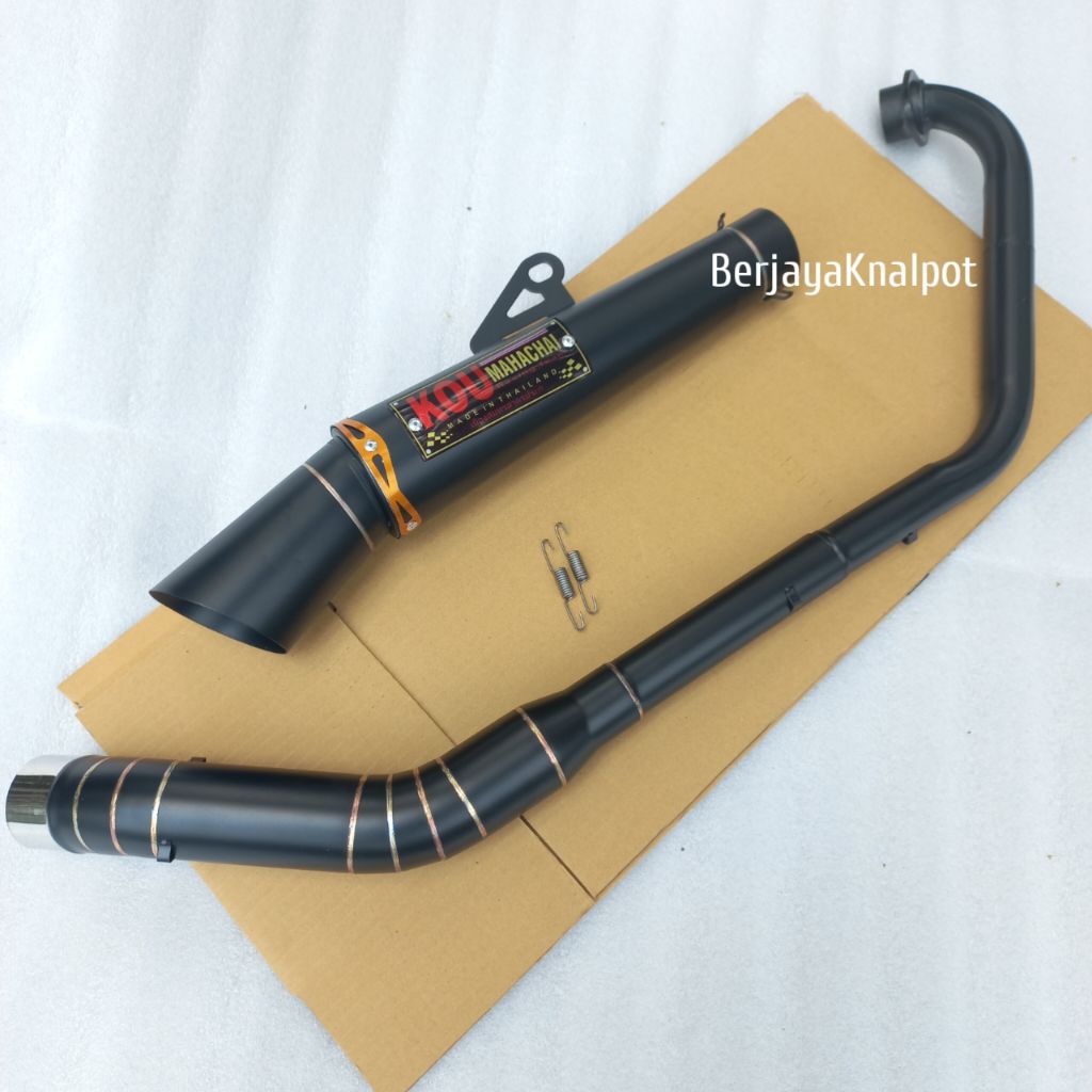 1 ชุดท่อไอเสีย Kou Mahamachai เปิดท่อ Blackdoff สําหรับ Raider 150 carb/fi Rusi tc 125/50 Tmc 125/15