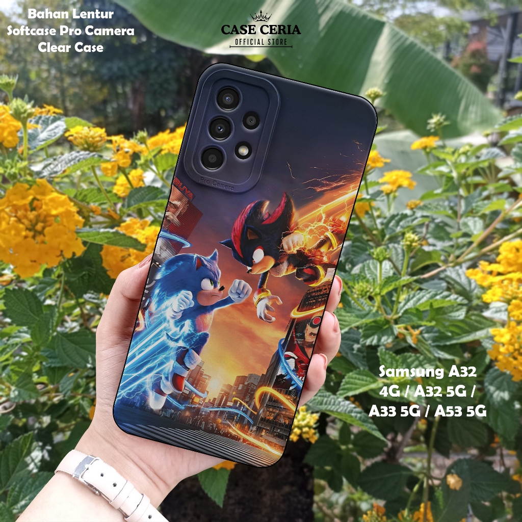 เคส HP สําหรับ Samsung A32 4G / A33 5G / A53 5G – S0nic 2 Motif เคสโทรศัพท์ - Pro Camera Softcase - 