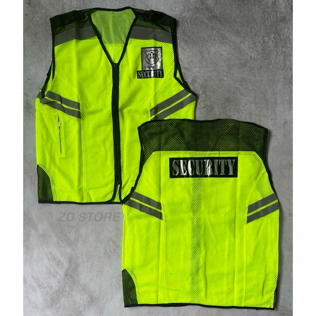 HIJAU BLACK SECURITY Net Vest/Thin Stabilo Green Net SECURITY Guard Vest