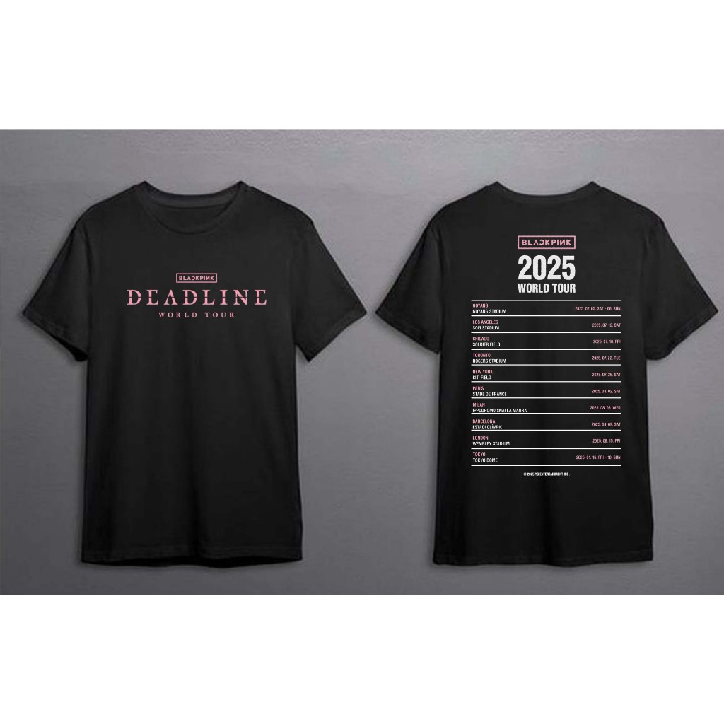 Blackpink World Tour Deadline In เสื้อยืด / kipop Blackpink World Tour Deadline ในเสื้อ / Blackpink 