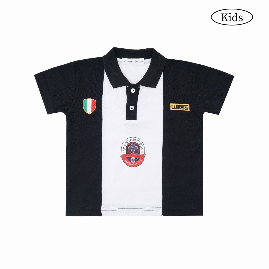 W.Essentials Kids 9th Rue Solla Rugby Shirt Noir/White Blanc