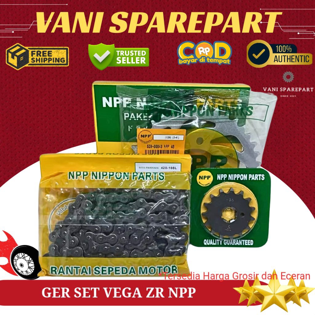GEAR GER SET FRONT REAR GEAR CHAIN SET VEGA ZR NPP