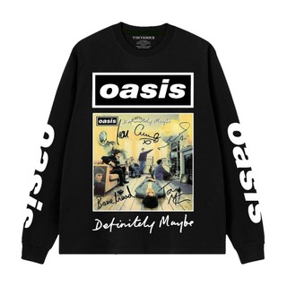 YINYANKS Kaos Lengan Panjang Rib Long Sleeve Oasis Varian T-shirt Band bahan Combed 24s