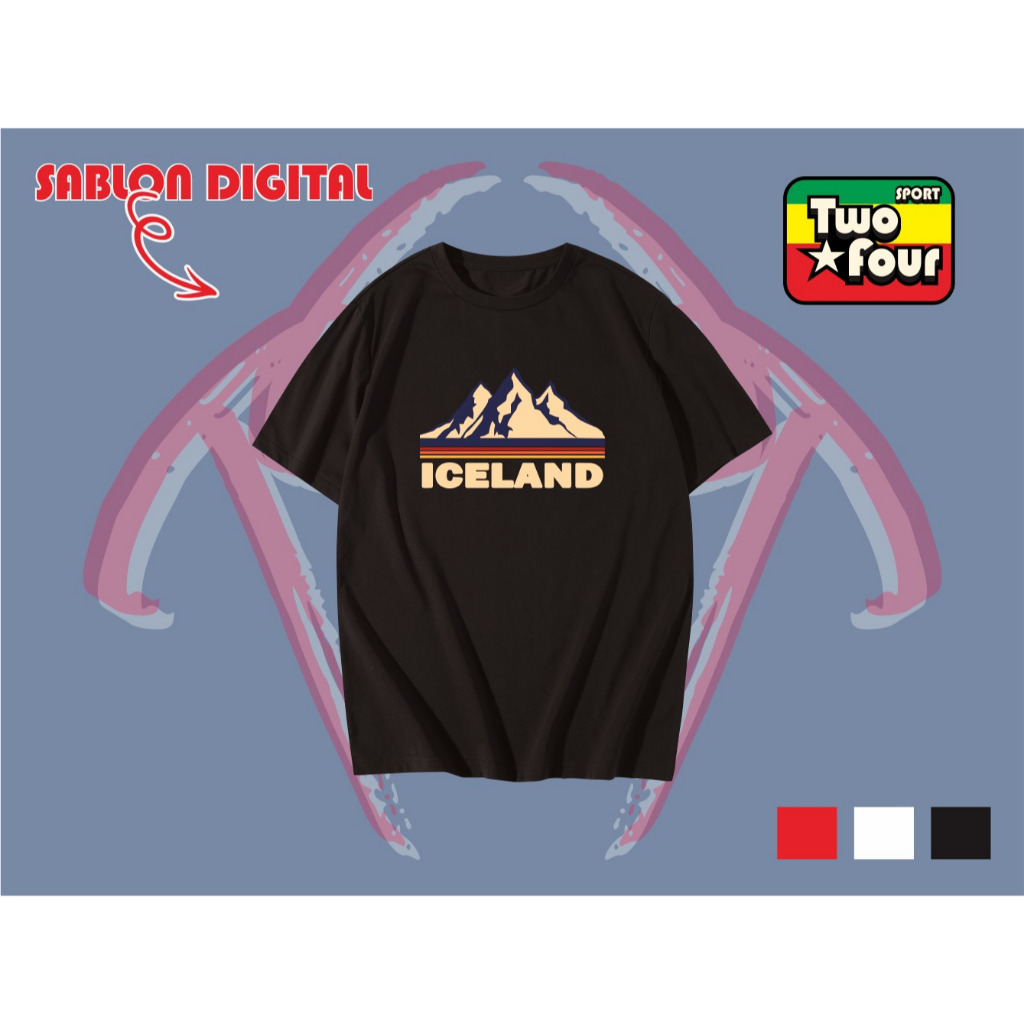 ICELAND ISLANDIA SOUVENIR เสื้อยืด ICELAND SOUVENIR เสื้อผ้า MANY รุ่นสีฟรี