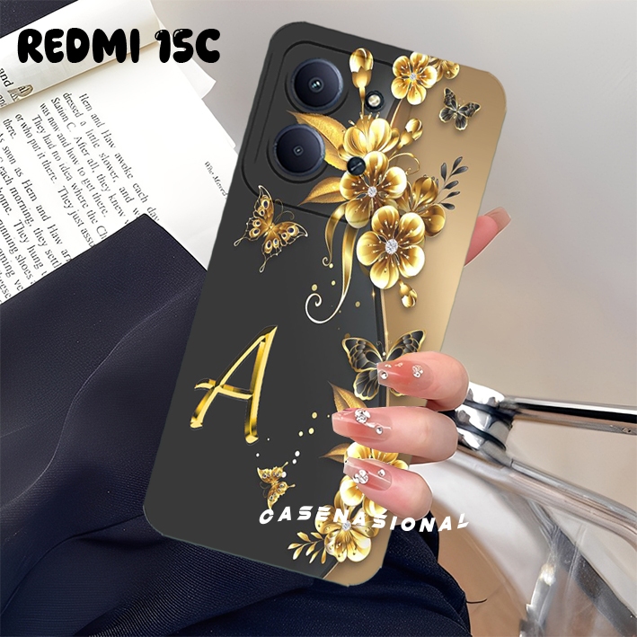 Prokamera hp Xiaomi Redmi 15C 4G 2025 - Redmi Poco C85 4G 2025 ล่าสุด flower motif letter case อินเท