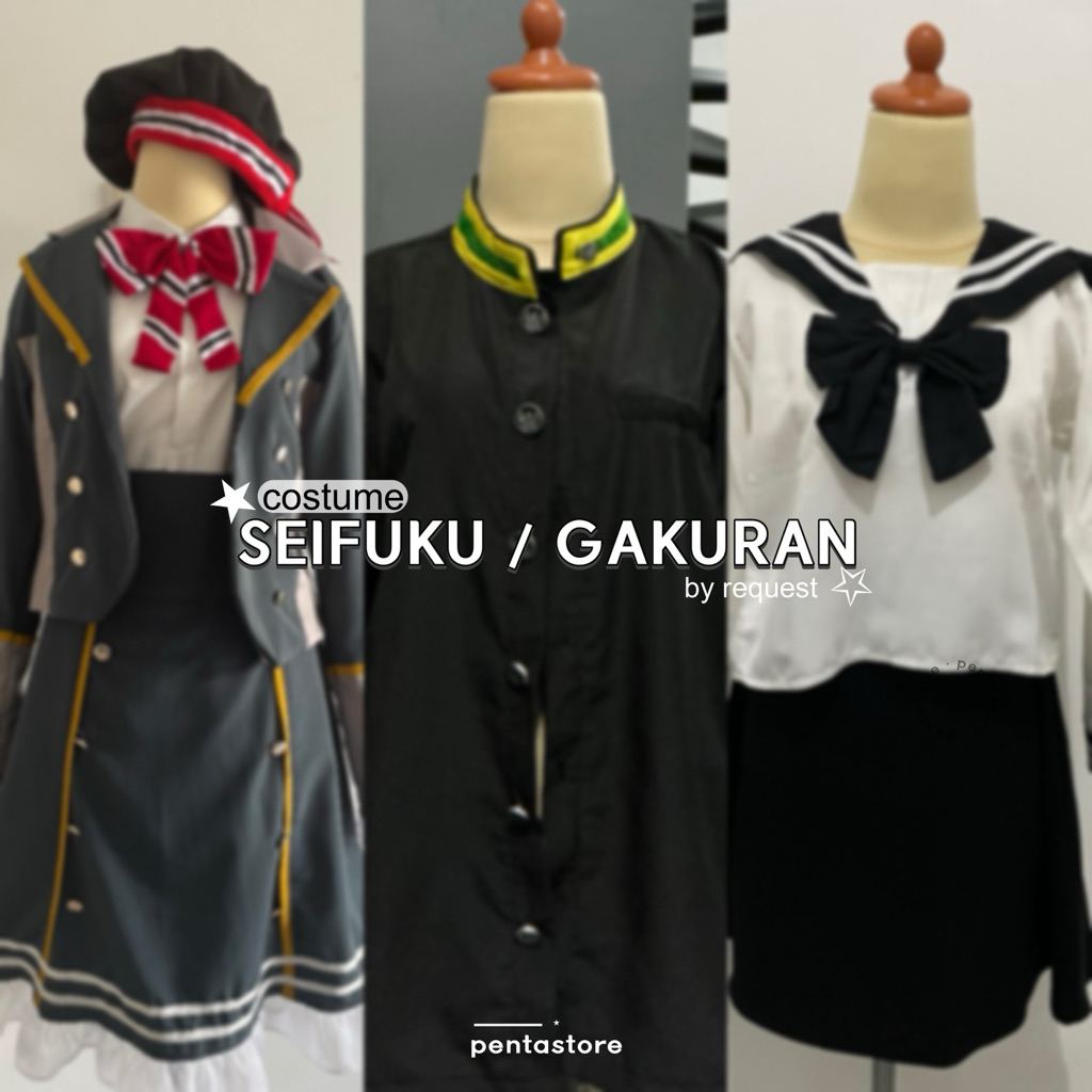 [Req Available] Seifuku / Gakuran Japanese School Uniform Costume Japanese School Uniform ชุดคอสเพลย