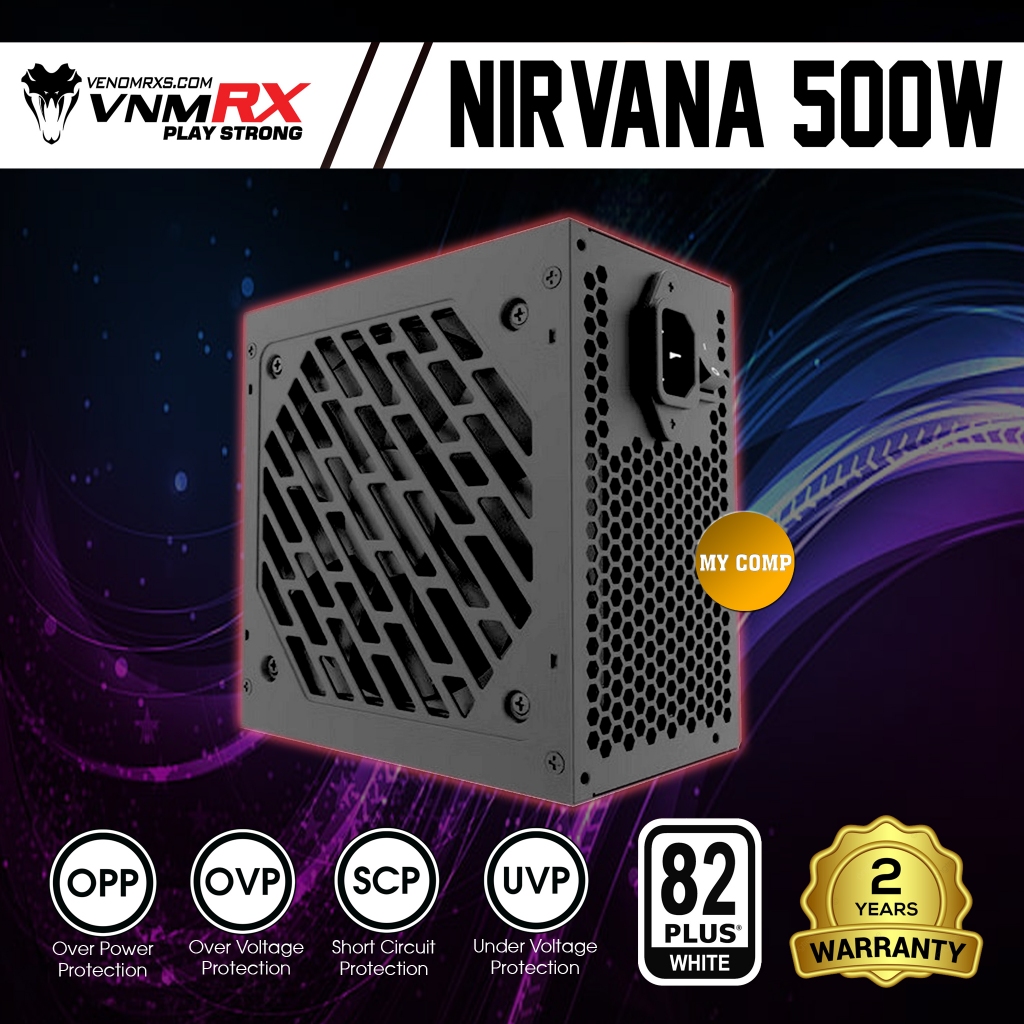 VenomRX Nirvana 500W 82+ แหล่งจ่ายไฟ 500 วัตต์ Venom RX PSU