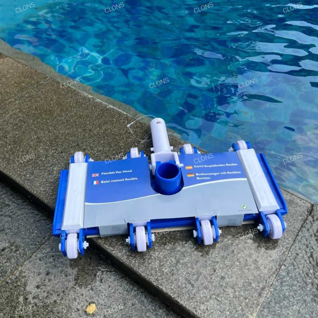 8-WHEEL SWIMMING POOL VACUUM HEAD พร้อมแปรง / หัวVACUUM 8-WHEEL