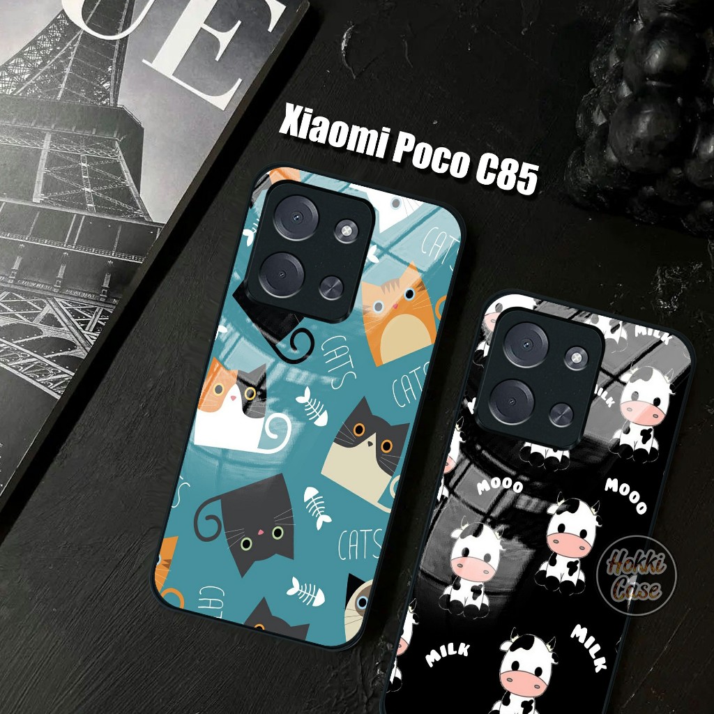 เคส HP Poco C85 - Poco C85 Glass Softcase - เคสโทรศัพท์ Poco C85 - Poco C85 ซิลิโคน - เคส Xiaomi Poc