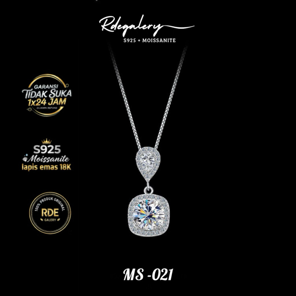 MS-021/Moissanite คุณภาพสูง S925 สร้อยคอ/1 กะรัต moissanite สร้อยคอ/S925 สร้อยคอ